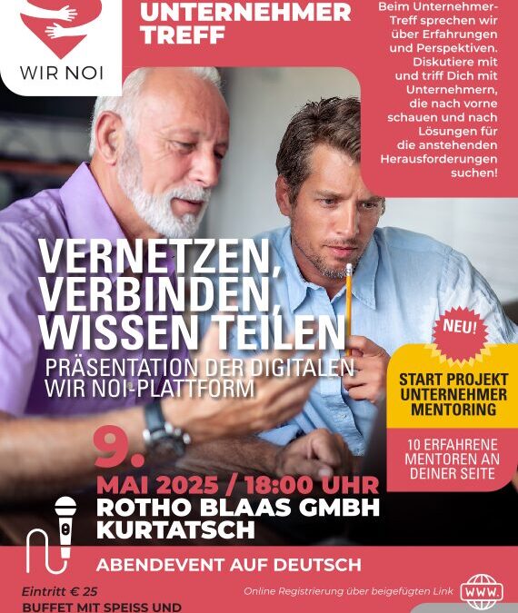 WIR-NOI Unternehmertreff: Vernetzen, verbinden, Wissen teilen