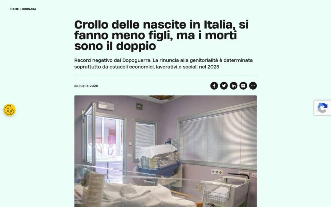 EINBRUCH DER GEBURTENZAHLEN IN ITALIEN, STERBERATE VERDOPPELT SICH
