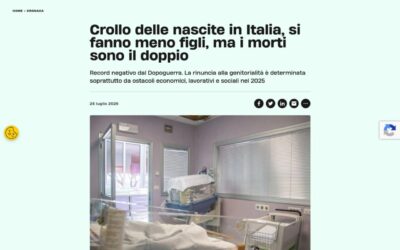 EINBRUCH DER GEBURTENZAHLEN IN ITALIEN, STERBERATE VERDOPPELT SICH